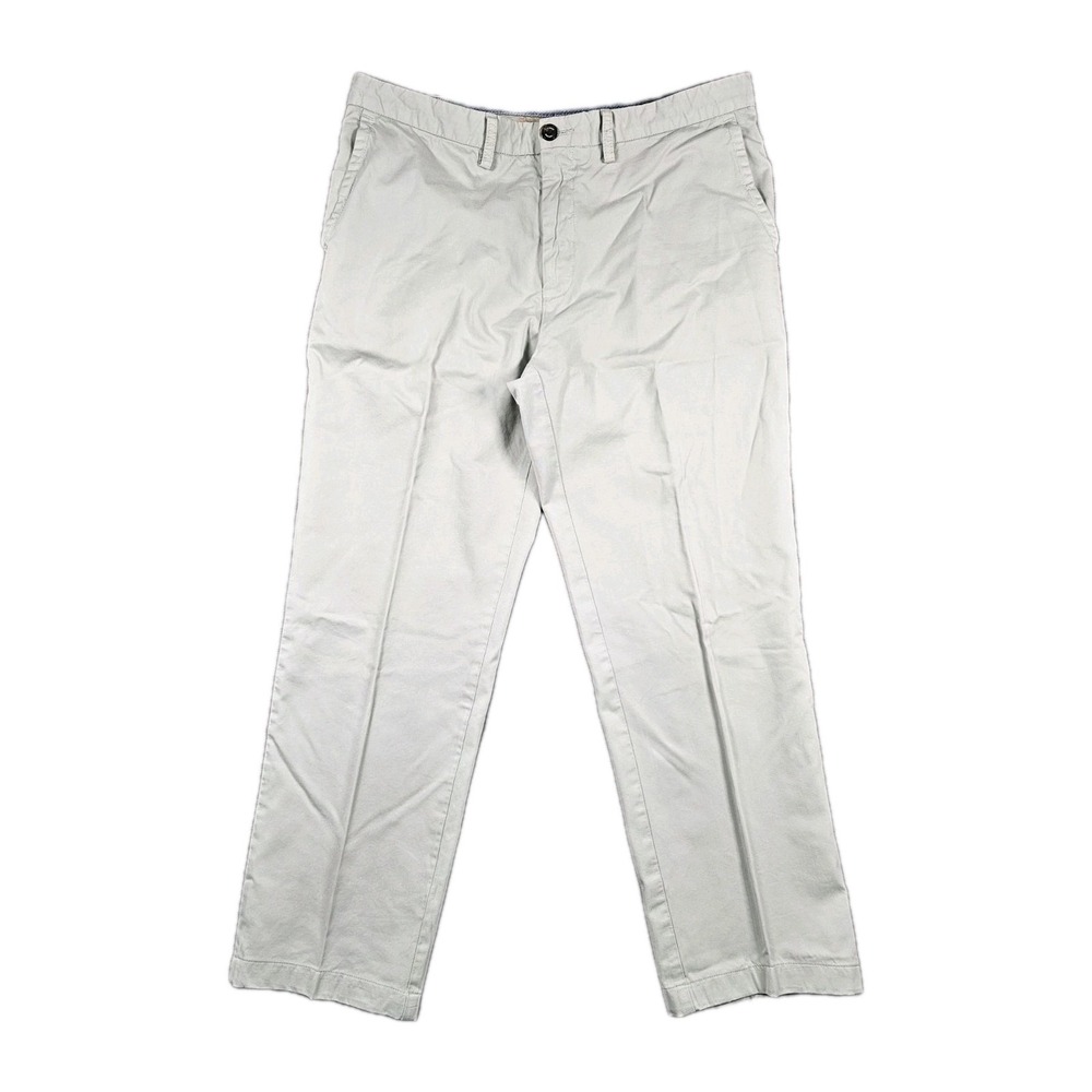 Tommy Bahama Mens 36x28 Pima Cotton Modal Chino Pants Sage Green Flat Front